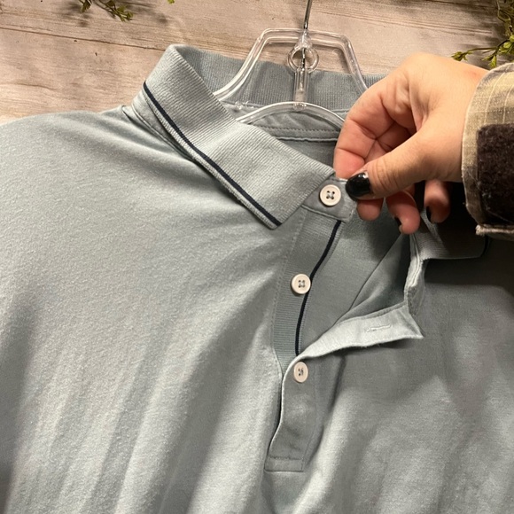 Tommy John Soft Light Blue Polo Shirt - Picture 2 of 5